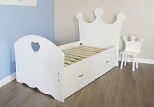 Ивашка Кровать подростковая "Woodenbed" 1 / цвет белый					