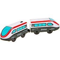 1Toy Скорый электропоезд InterCity Express Локомотив, 2 вагона / цвет белый, черный					