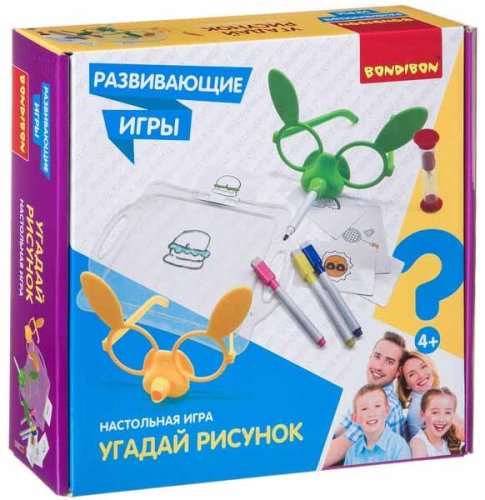 Bondibon Развивающая настольная игра "Угадай рисунок"