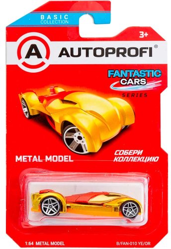 Autoprofi Машинка коллекционная 1:64 Fantastic Cars / цвет желтый-оранжевый