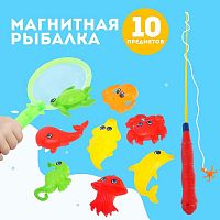 Рыбалка магнитная "Морские жители", 10 предметов