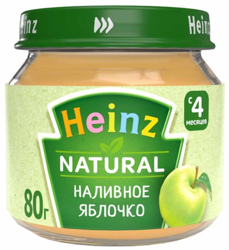 Heinz Пюре Наливное Яблочко, с 4 месяцев, 80 г